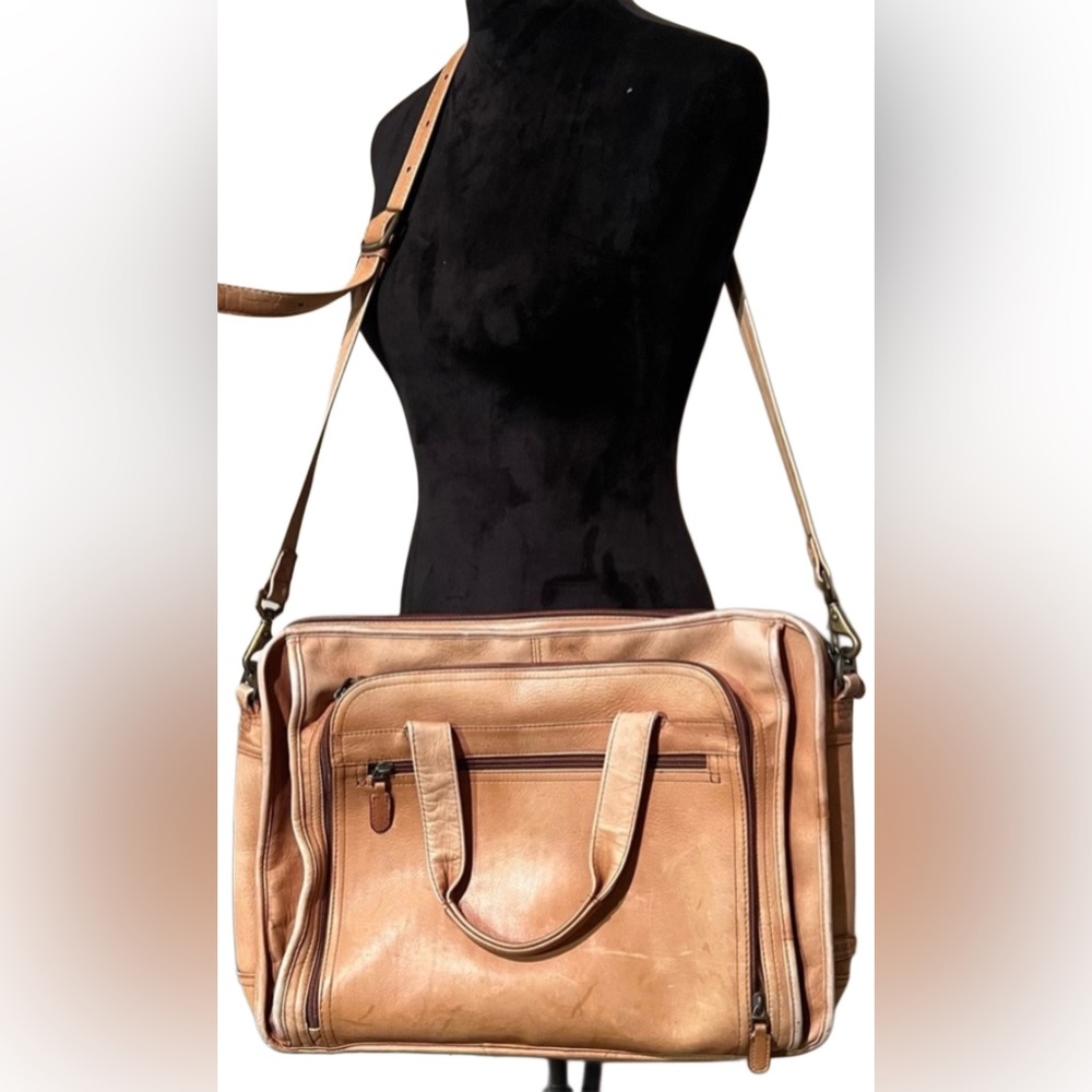 Dorado Leather Men's Shoulder Briefcase/Tote Bag